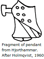 Fragment of pendant from Hjorthammar, Blekinge.