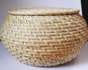 Coiled basket with lid