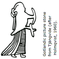 Female figure from a Gotlandic picture stone.